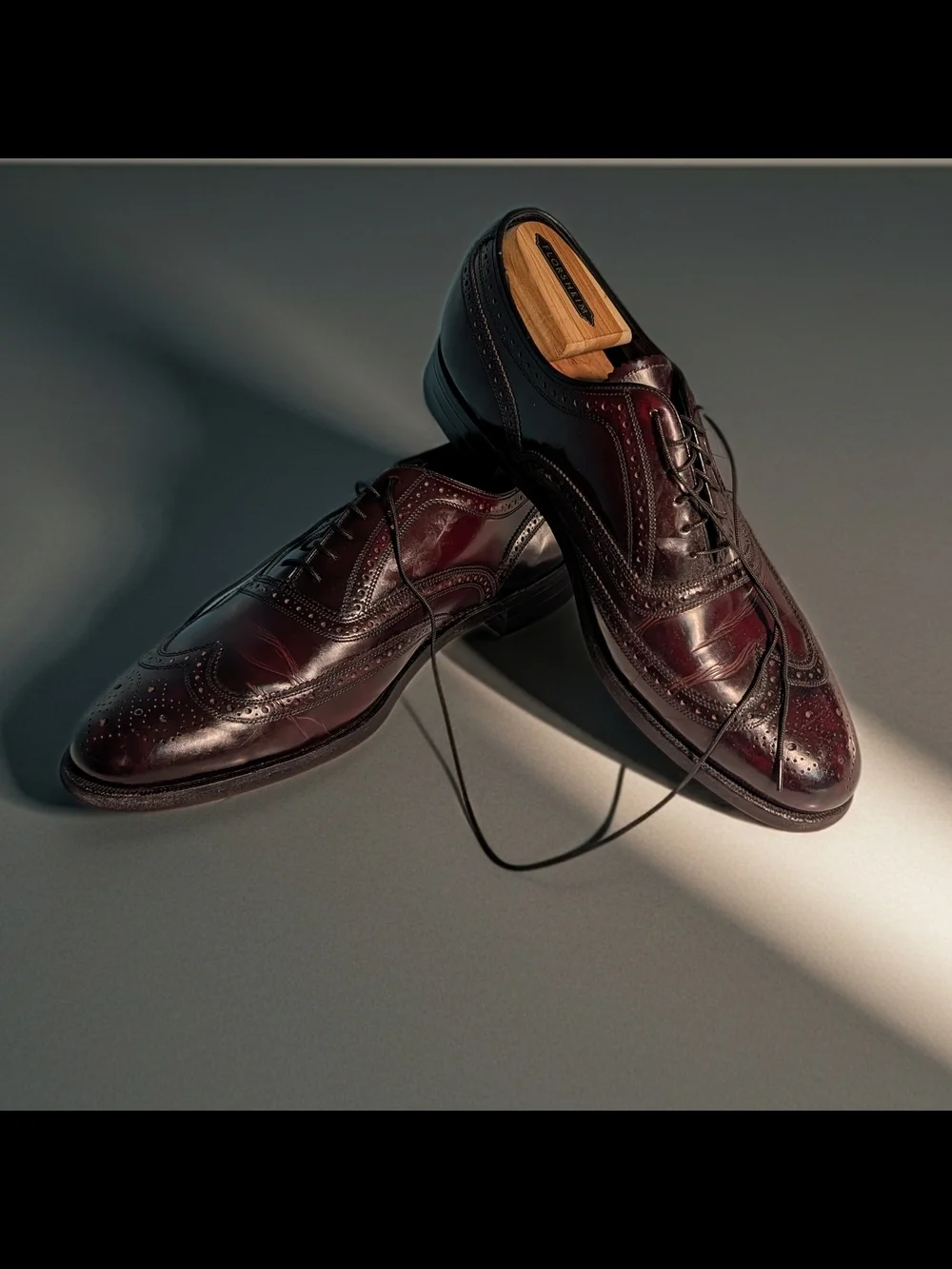 Vintage Florsheim Men's Burgundy Imperial Wingtip Oxfords Size 11